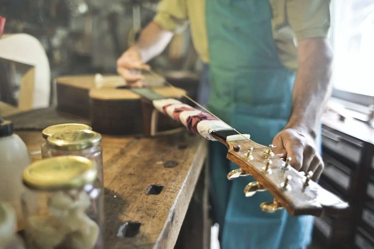What are electric guitars made from