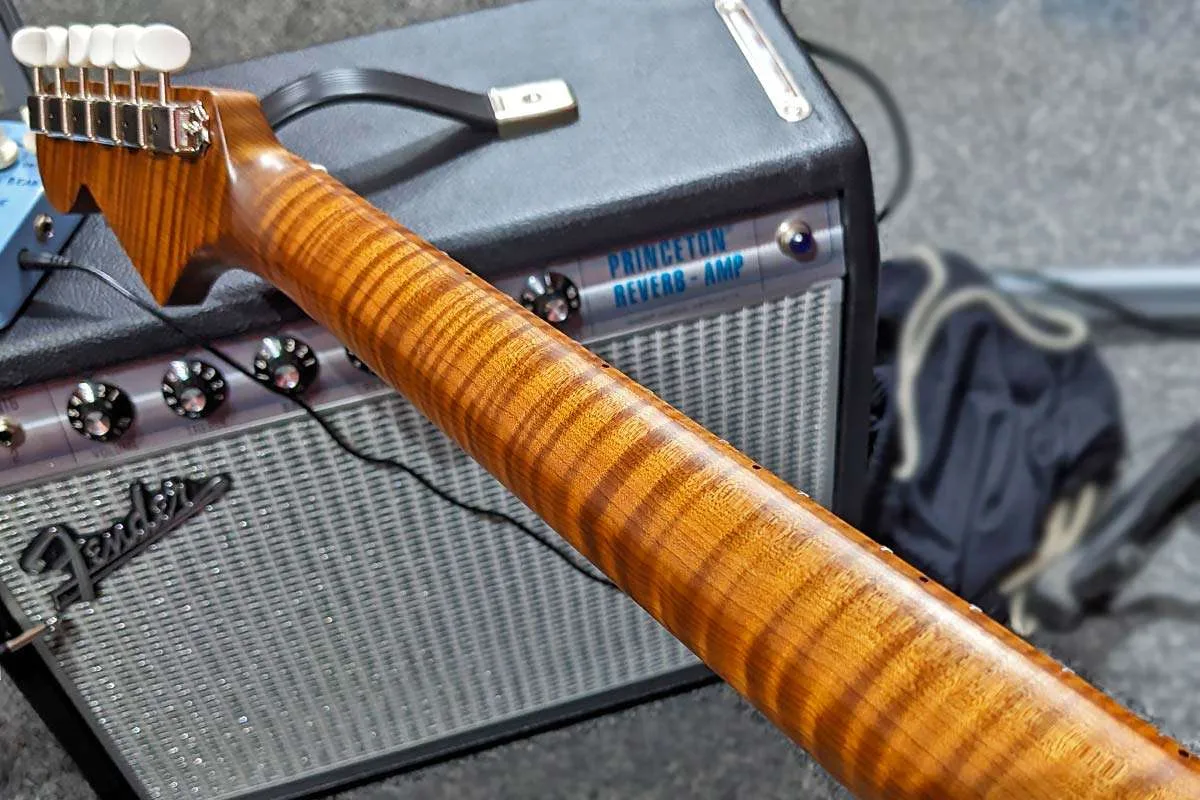 Dimensions of a Guitar Neck Understanding Scale Length & Width, roasted maple